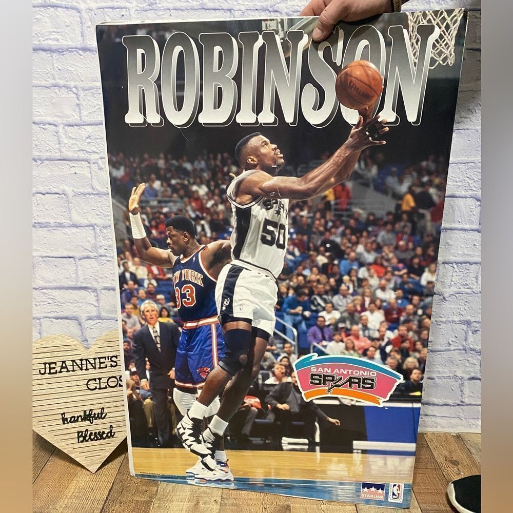 ROBINSON,SAN ANTONIO SPURS,NBA, RARE OFFICIAL LICENSED 1995 POSTER